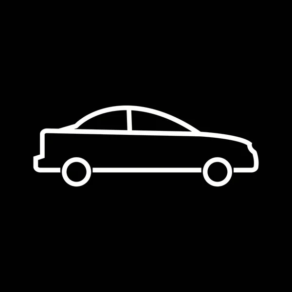 Hermoso icono de línea vectorial coche — Vector de stock