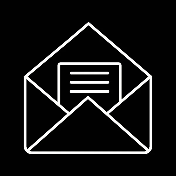 Belle lettre icône de ligne vectorielle — Image vectorielle