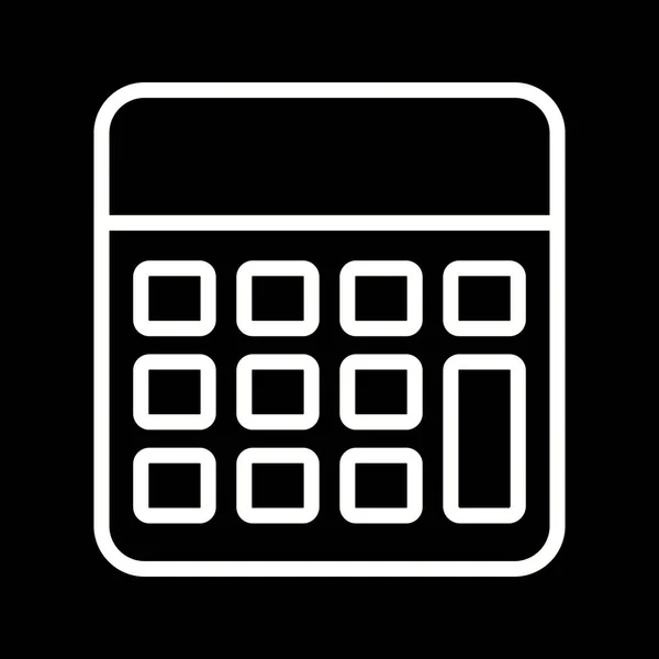 Bela calculadora vetor ícone de linha —  Vetores de Stock