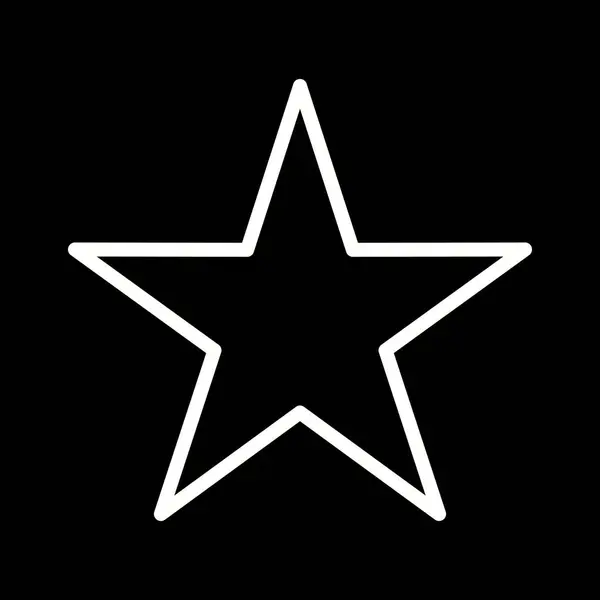 美しい星ベクトルラインアイコン — ストックベクタ