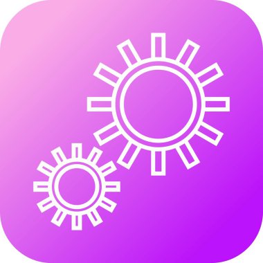 Güzel Ayarlar vektör satırı simgesi