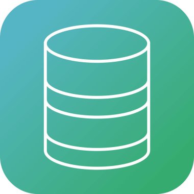 Güzel Veritabanı vektör satırı simgesi