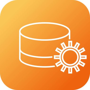 Güzel Veritabanı yönetimi vektör satırı simgesi