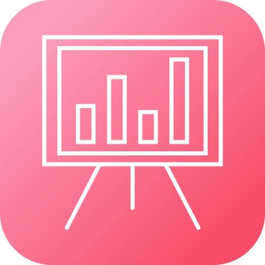 Güzel İş grafiği vektör satırı simgesi