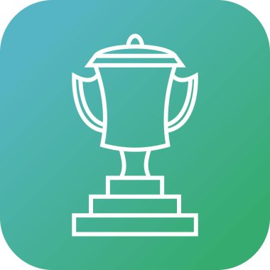Güzel Trophy vektör satırı simgesi