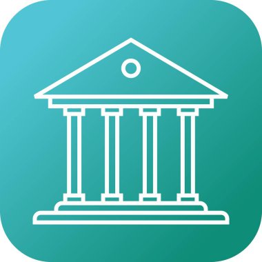 Güzel Banka vektör satırı simgesi