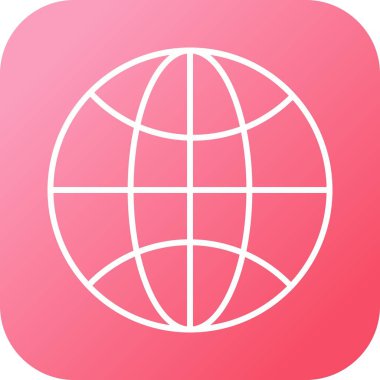 Güzel Dünya vektör satırı simgesi