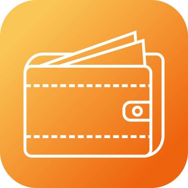 Cüzdan vektör satırı simgesigüzel Para