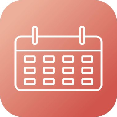 Güzel Takvim vektör satırı simgesi