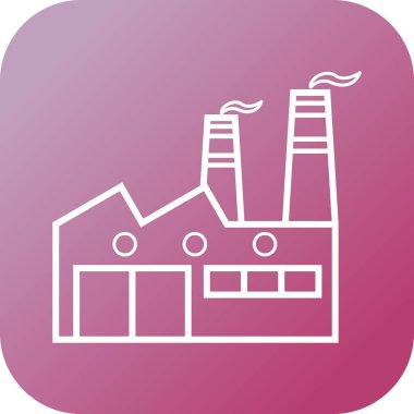 Güzel Fabrika vektör satırı simgesi