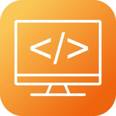 Ekran vektör satırı simgesinde güzel Kodlama