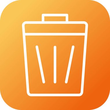 Güzel Dustbin vektör satırı simgesi