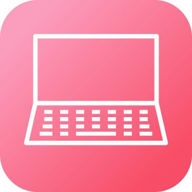 Güzel Laptop vektör satırı simgesi