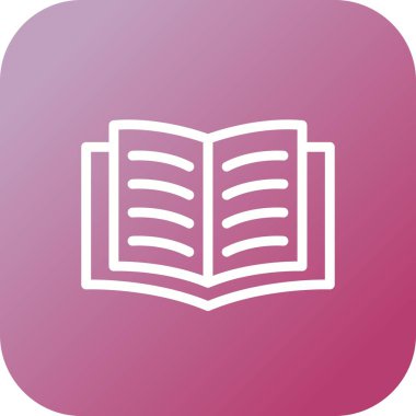 Güzel Kitap vektör satırı simgesi