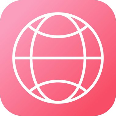 Güzel Dünya vektör satırı simgesi