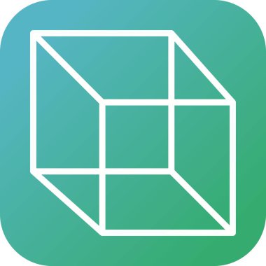 Güzel Küp vektör satırı simgesi