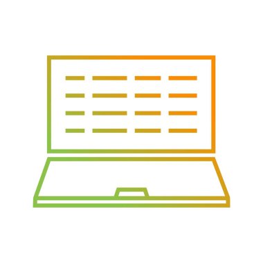 Güzel Laptop vektör satırı simgesi