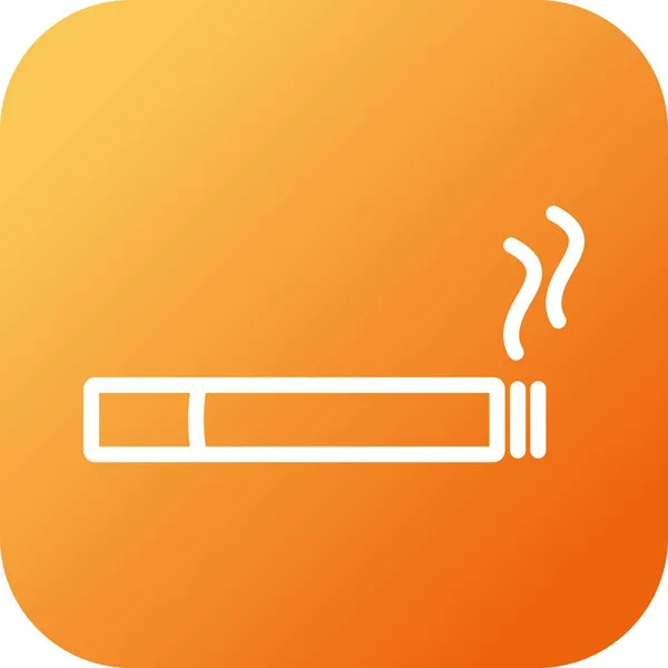 Belle icône de ligne vectorielle de cigarette — Image vectorielle