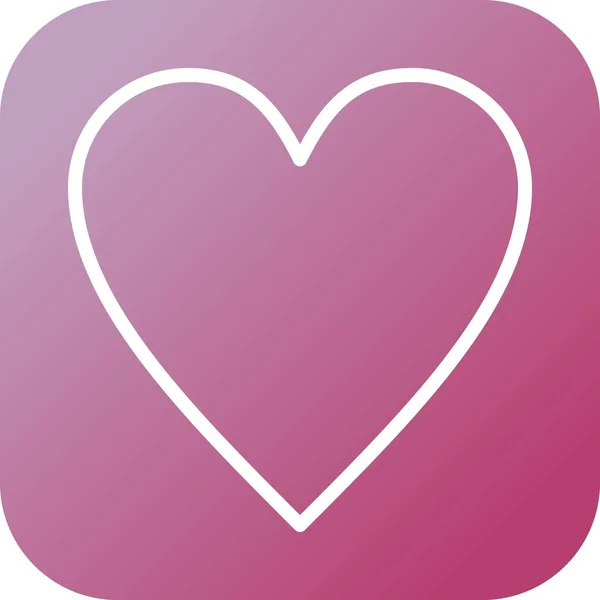 Beautiful Heart vector line icon — Stock Vector