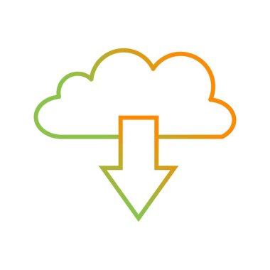 Beautiful Cloud indir vektör satırı simgesi