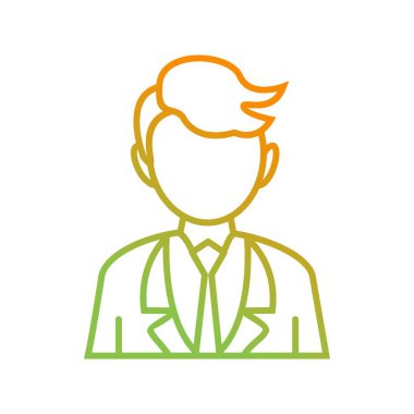 Güzel İşadamı vektör satırı simgesi