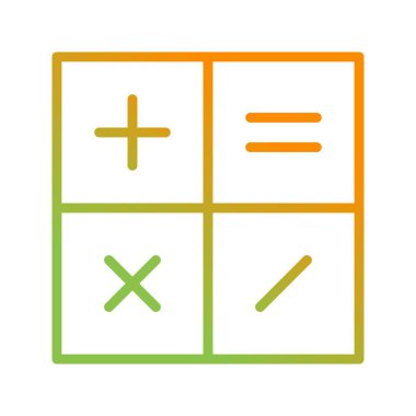 Güzel Hesap makinesi vektör satırı simgesi