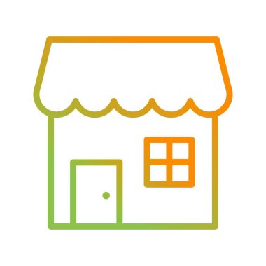 Beautiful Shop vektör satırı simgesi