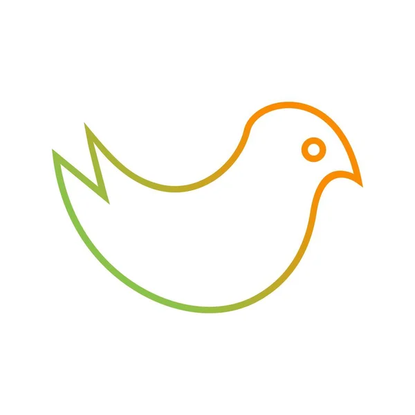 Симпатичная иконка векторной линии птиц — стоковый вектор
