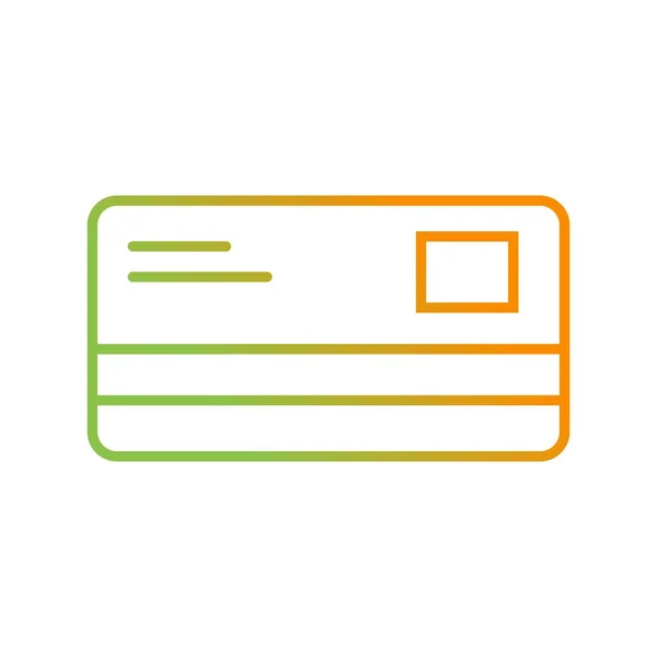 Hermoso icono de línea de vector de tarjeta ATM — Vector de stock