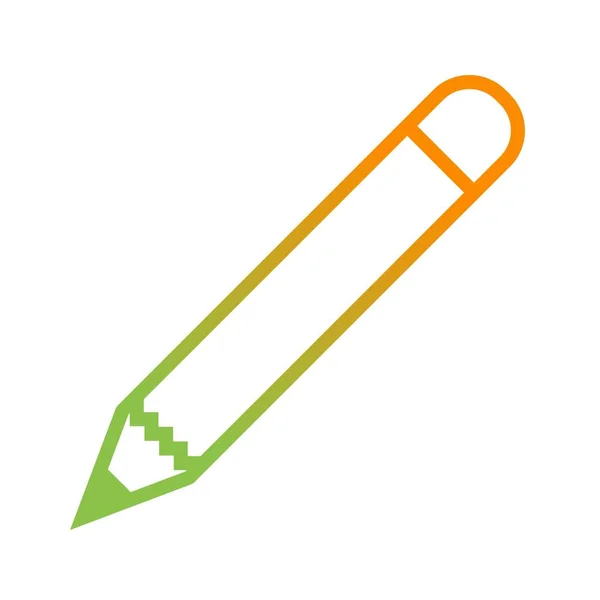 Hermoso icono de línea de vector de lápiz — Archivo Imágenes Vectoriales