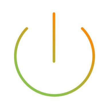 Güzel Güç düğmesi vektör satırı simgesi