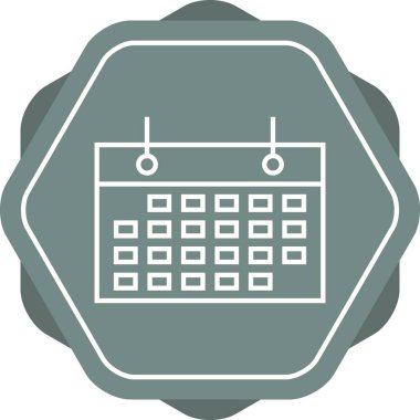 Güzel Takvim vektör satırı simgesi