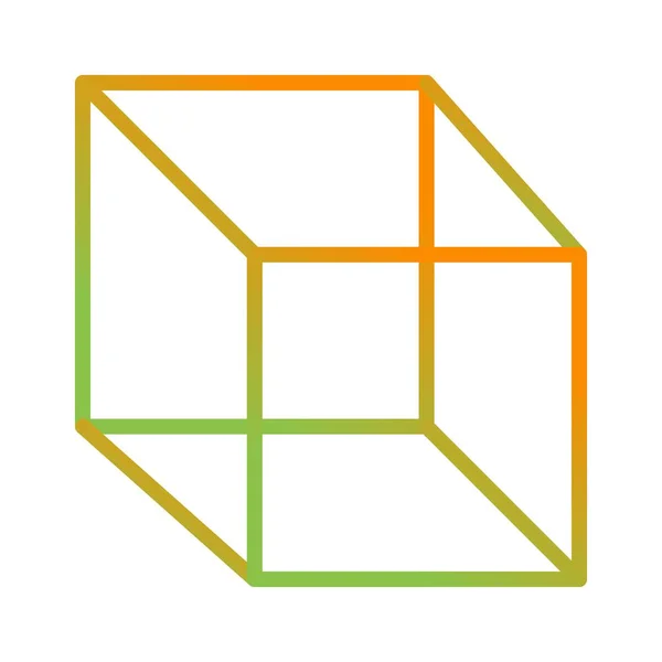 Hermoso icono de línea vectorial Cubo — Archivo Imágenes Vectoriales