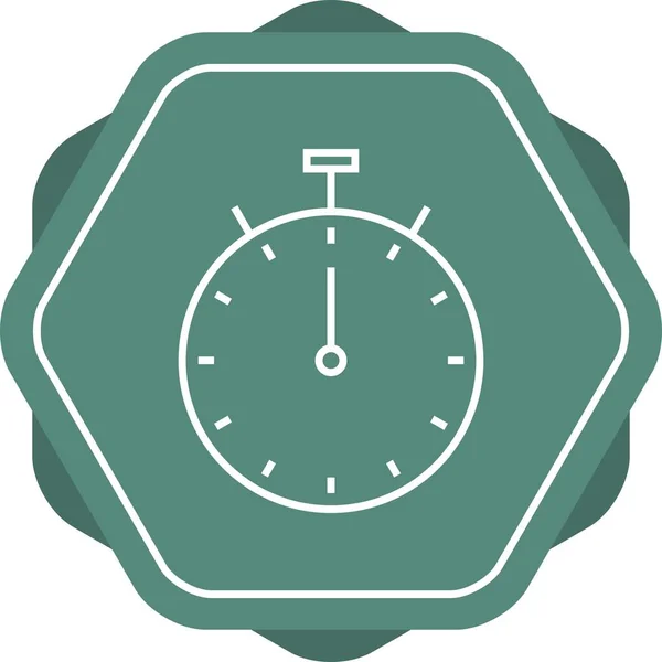 Hermoso reloj despertador vector línea icono — Vector de stock