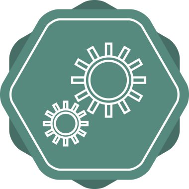 Güzel Ayarlar vektör satırı simgesi