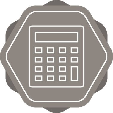 Güzel Hesap makinesi vektör satırı simgesi