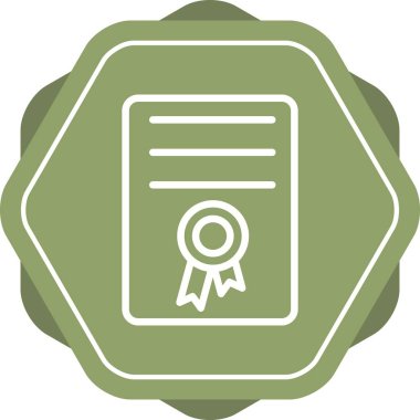 Güzel Diploma vektör satırı simgesi