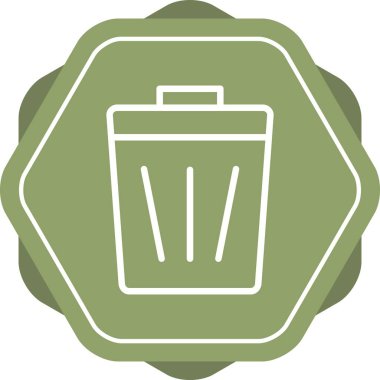 Güzel Dustbin vektör satırı simgesi