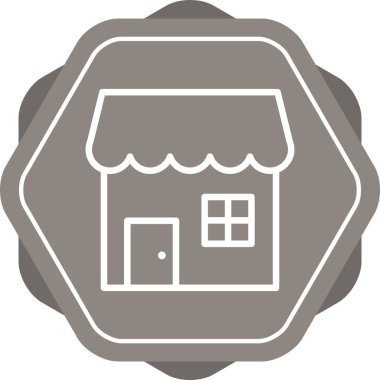 Beautiful Shop vektör satırı simgesi