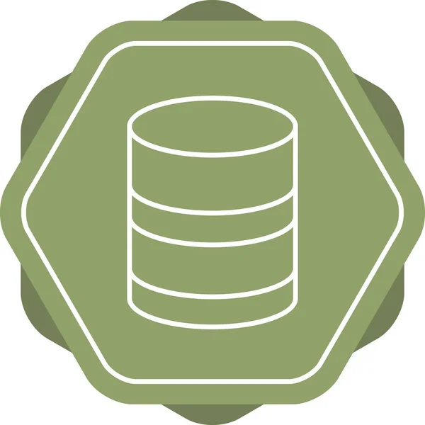 Schöne Datenbank-Vektor-Zeilensymbol — Stockvektor