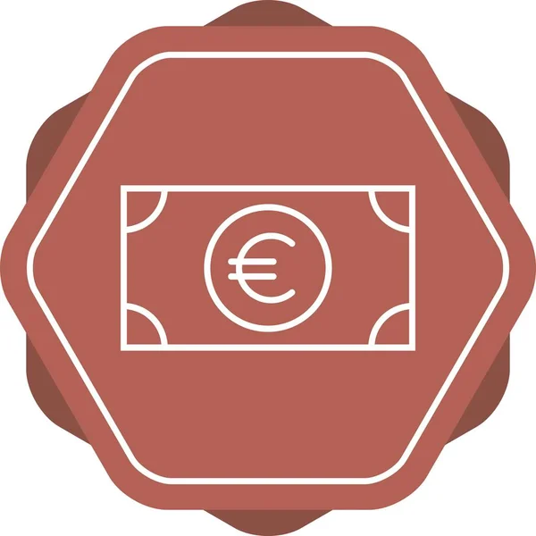 Krásná ikona čáry měny euro — Stockový vektor