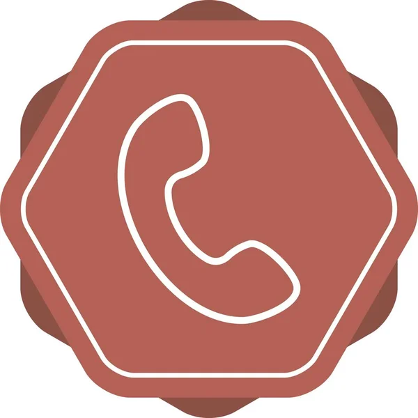 Hermoso icono de línea de vector de teléfono — Vector de stock