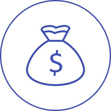 Güzel Para çantası vektör satırı simgesi