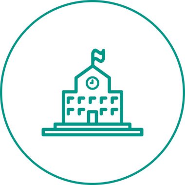 Beautiful College vektör satırı simgesi