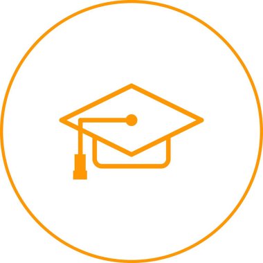 Güzel Graduate kap vektör çizgi simgesi