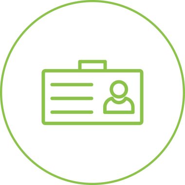 Güzel Kimlik kartı vektör satırı simgesi