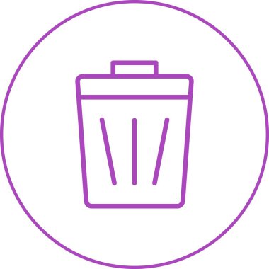 Güzel Dustbin vektör satırı simgesi