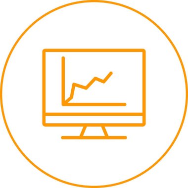 Bilgisayar vektör satırı simgesinde Güzel Grafik