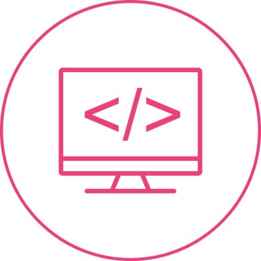 Ekran vektör satırı simgesinde güzel Kodlama