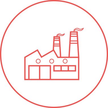 Güzel Fabrika vektör satırı simgesi